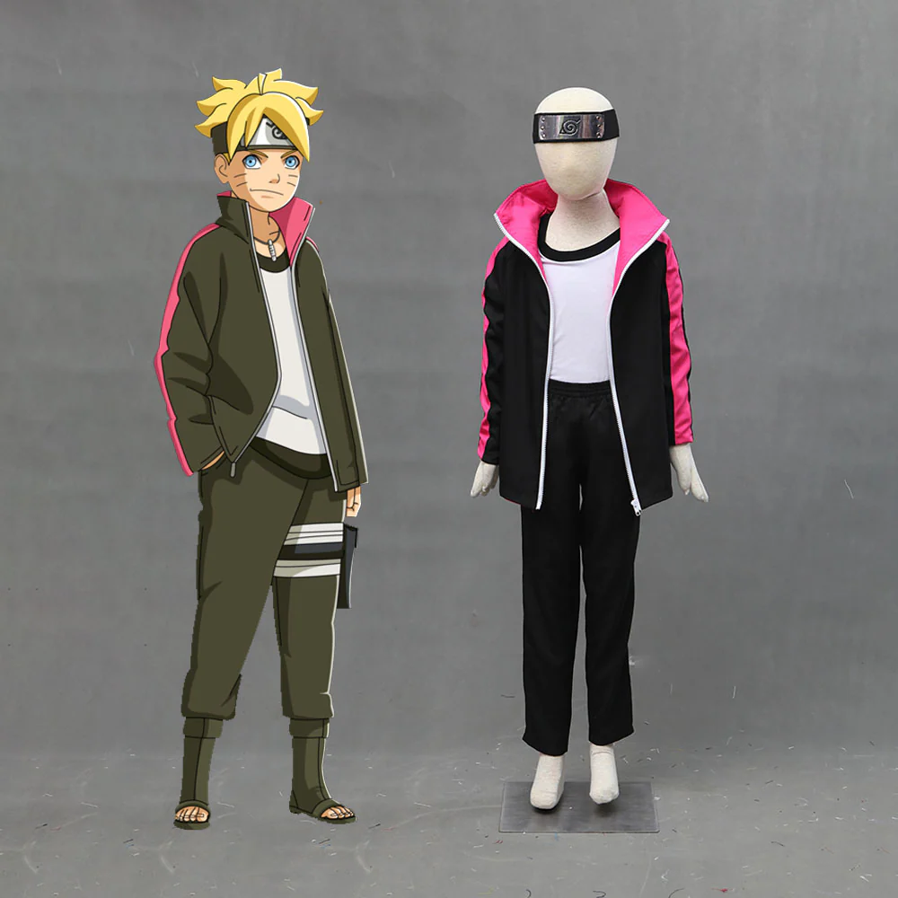 Men and Kids Boruto Costume Boruto Cosplay full Outfit with Bag Halloween Costume