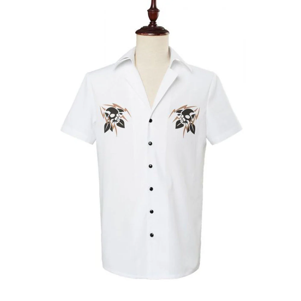 Men and Kids Division Rap Battle Costume Samatoki Aohitsugi Cosplay White Shirt - Image 2