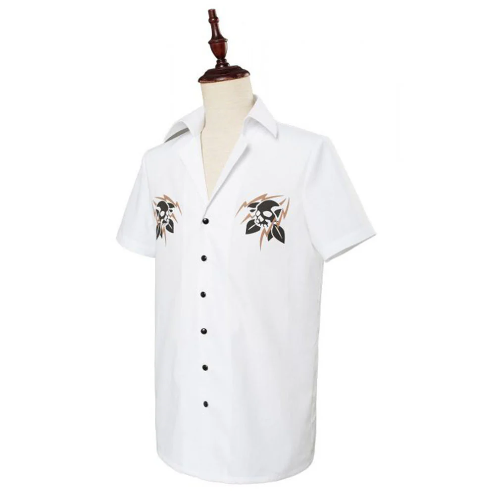 Men and Kids Division Rap Battle Costume Samatoki Aohitsugi Cosplay White Shirt - Image 3