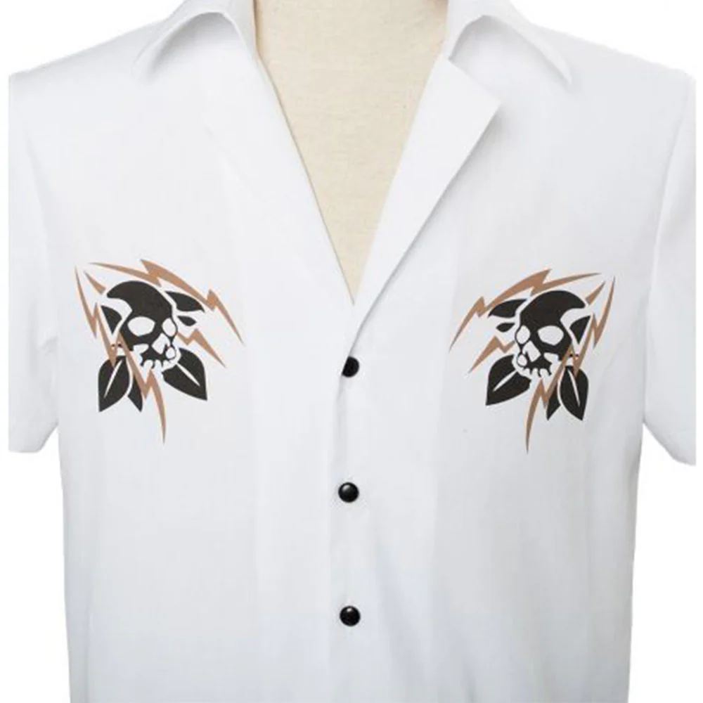 Men and Kids Division Rap Battle Costume Samatoki Aohitsugi Cosplay White Shirt - Image 6