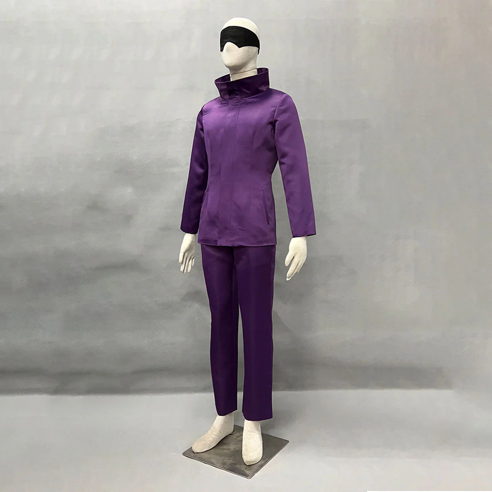 Men and Kids Jujutsu Kaisen Costume Teacher Gojo Satoru Uniform Cosplay with Eye Mask - Image 3
