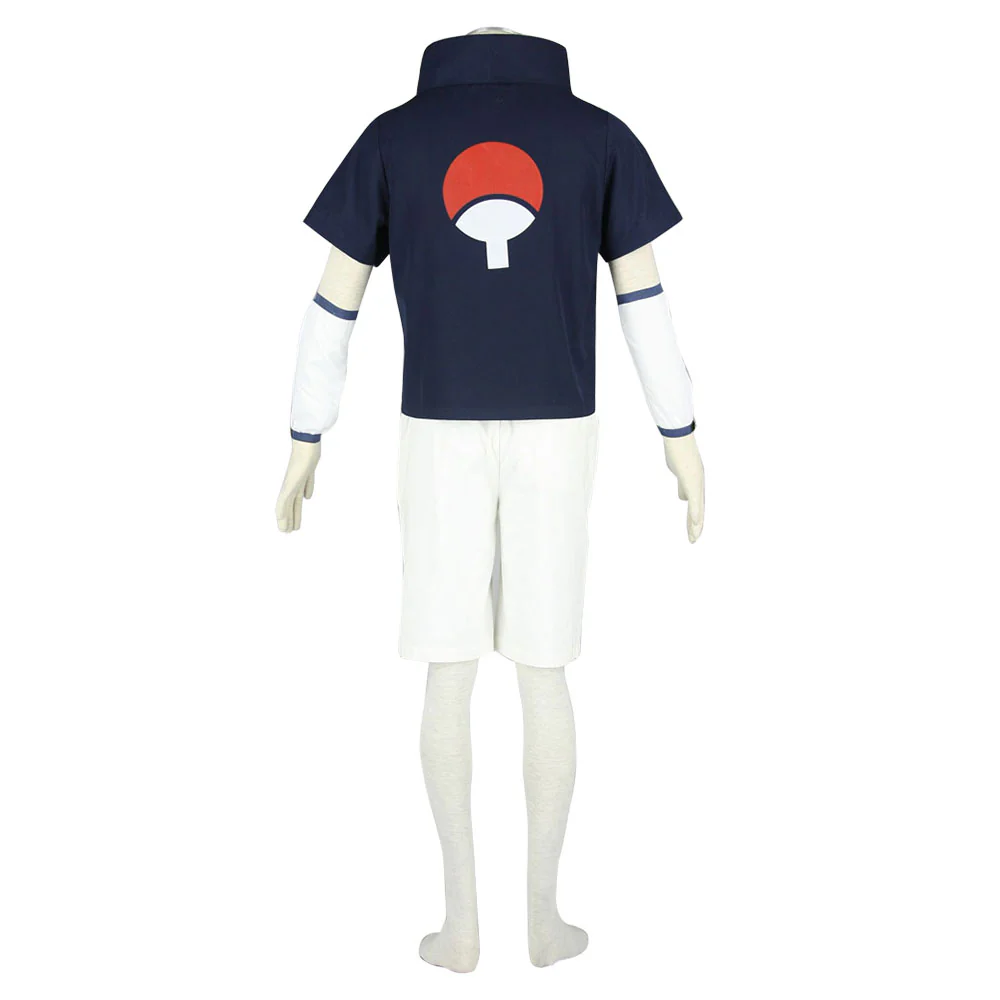 Men and Kids Naruto Costume Childhood Uchiha Sasuke Cosplay full Outfit - Image 5