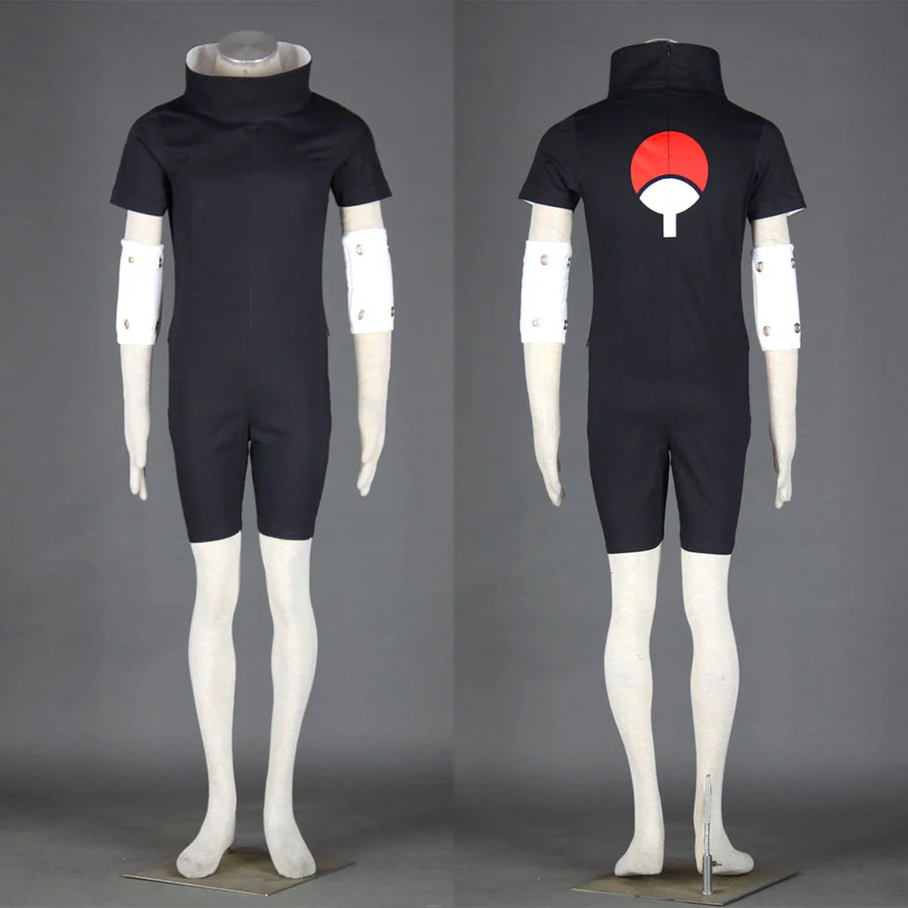 Men and Kids Naruto Costume Uchiha Sasuke Taking Chunin Exam Cosplay full Outfit - Image 6