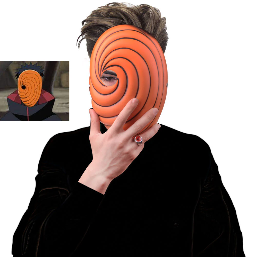 Men and Kids Naruto Shippuden Costume Akatsuki Obito Tobi Cosplay Embroidered Cloak with Mask - Image 10