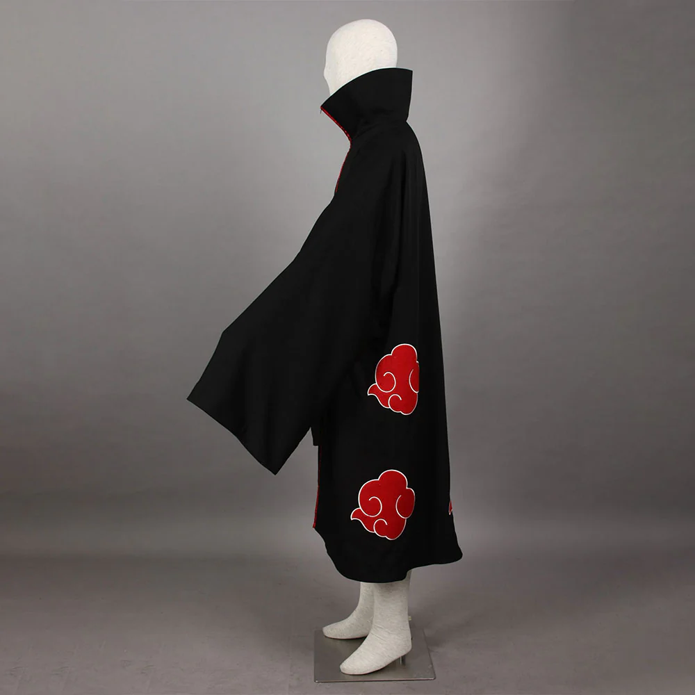 Men and Kids Naruto Shippuden Costume Akatsuki Obito Tobi Cosplay Embroidered Cloak with Mask - Image 4