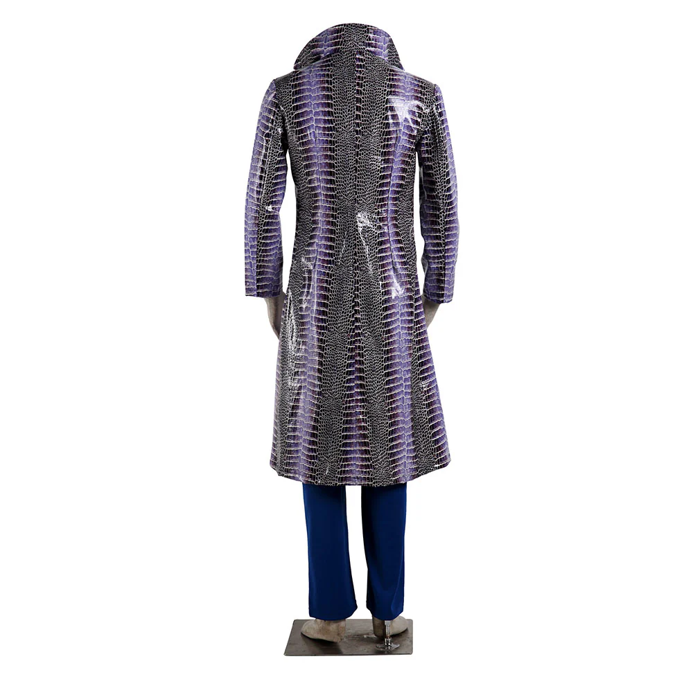 Men and Kids Suicide Squad Costume The Joker Cosplay Long Coat full Set - Image 3