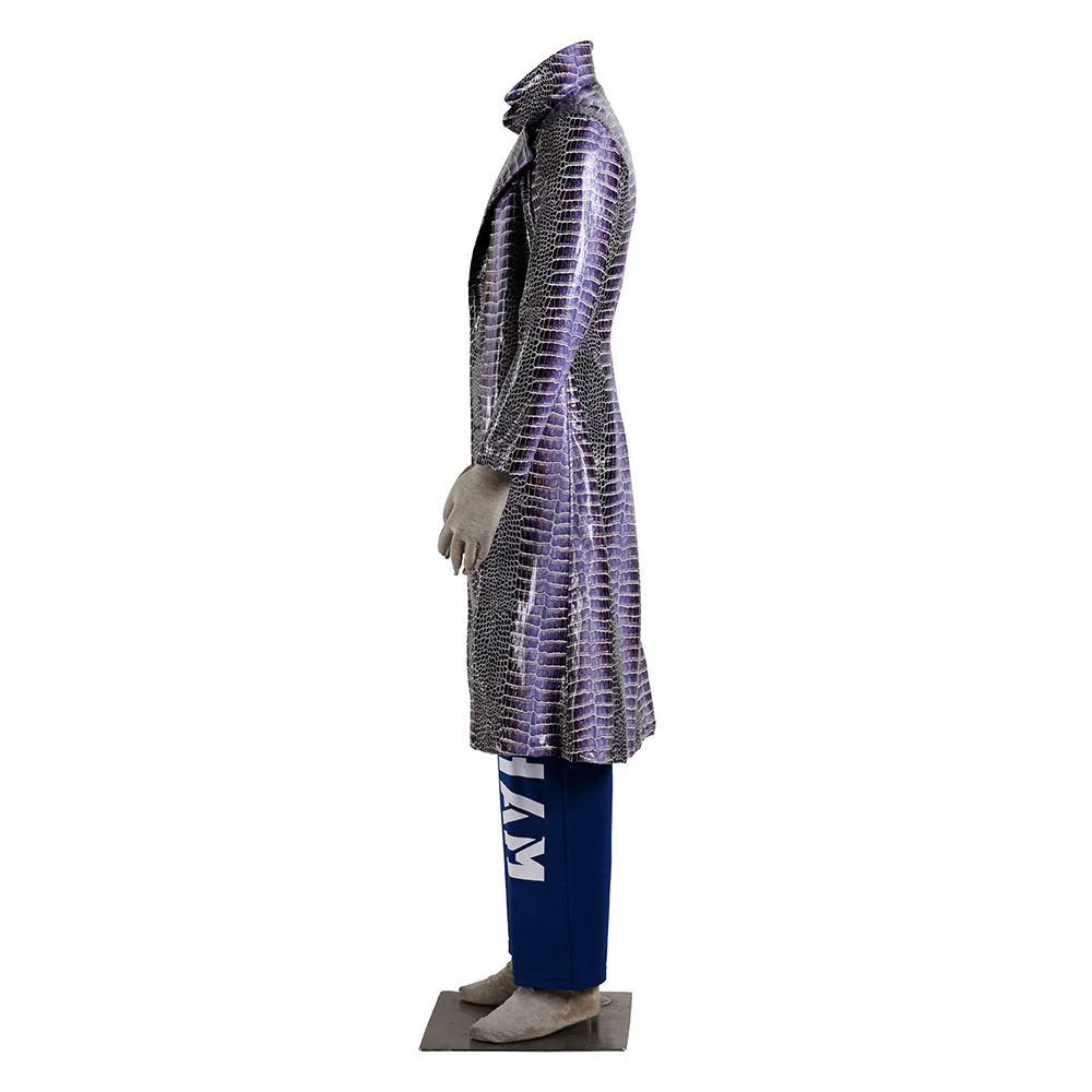 Men and Kids Suicide Squad Costume The Joker Cosplay Long Coat full Set - Image 4