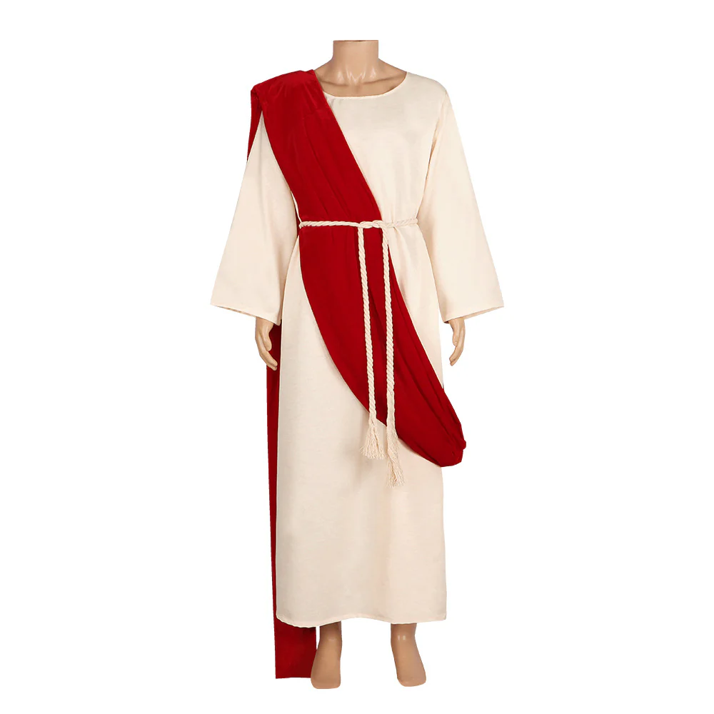 Middle Ages Missionary Preacher Costume Ancient Rome Greece King Cosplay Full Set - Image 2