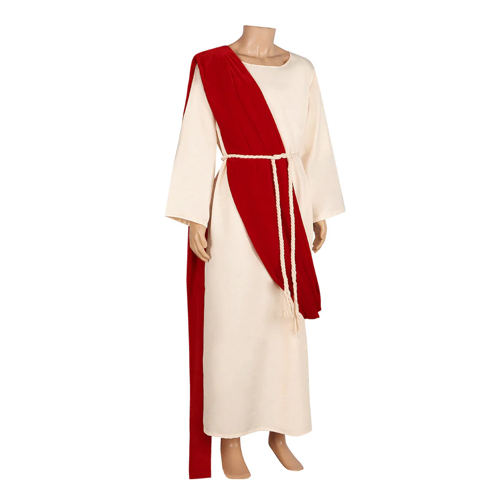Middle Ages Missionary Preacher Costume Ancient Rome Greece King Cosplay Full Set - Image 4