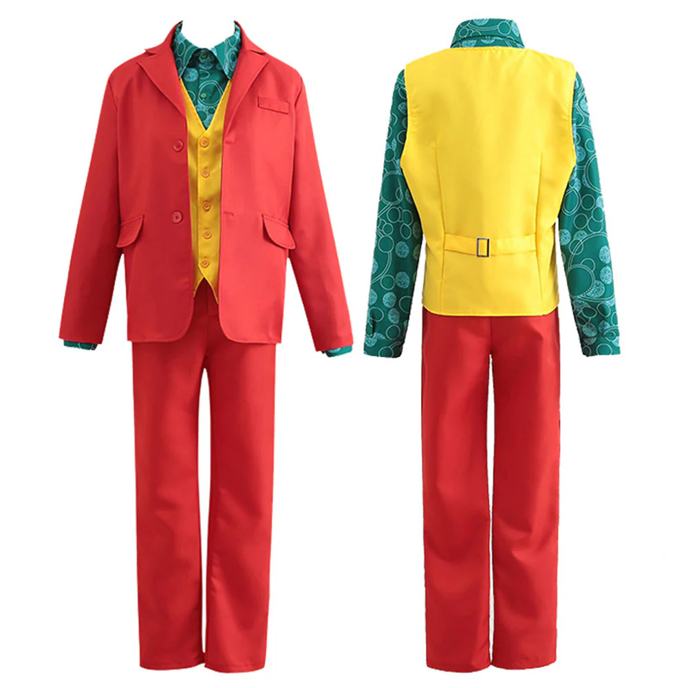 Movie Joker Costumes The Joker Arthur Fleck Cosplay Red full Suits for Men and Kids - Image 6
