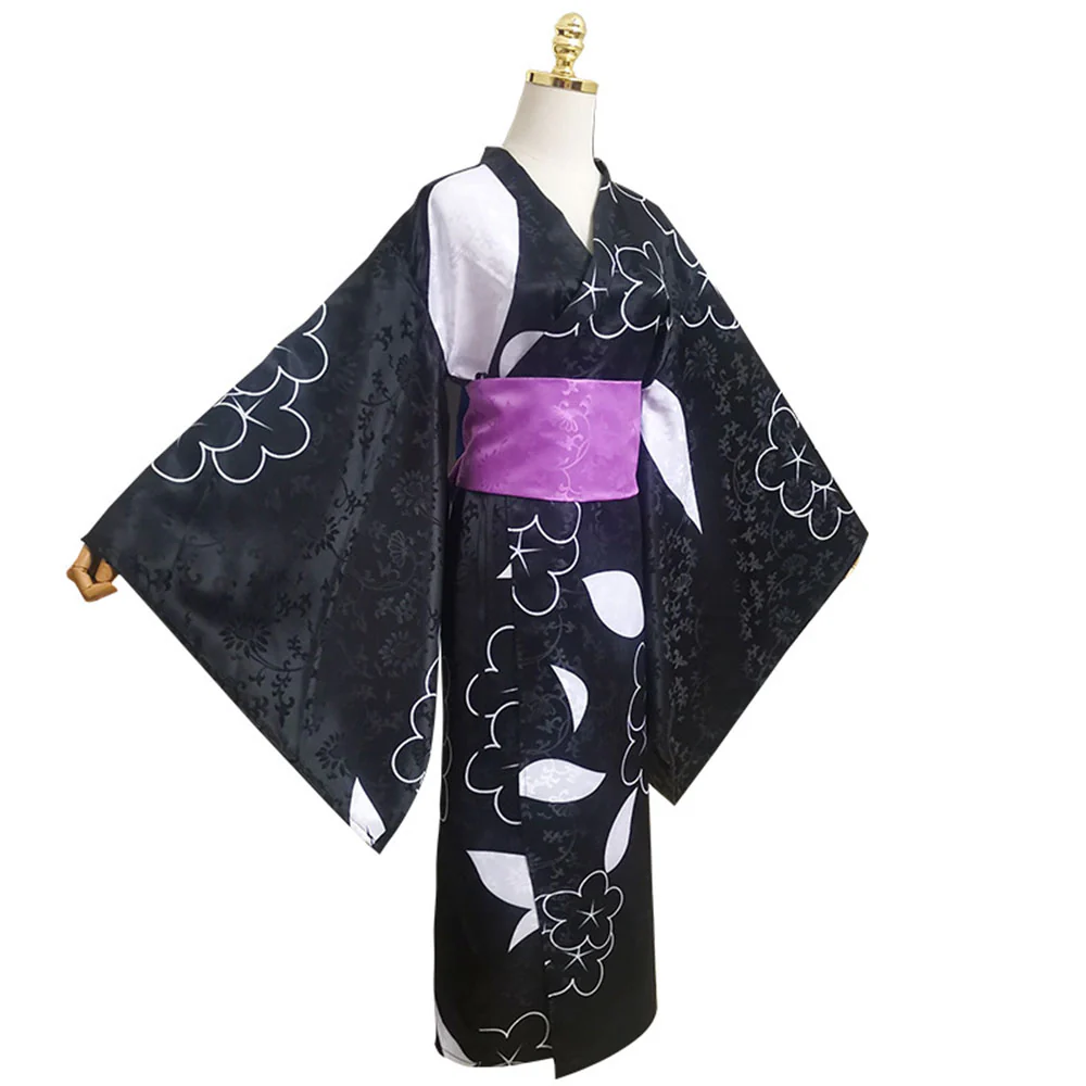 My Dress-up Darling Costume Kitagawa Marin Black Kimono Cosplay for Women - Image 4