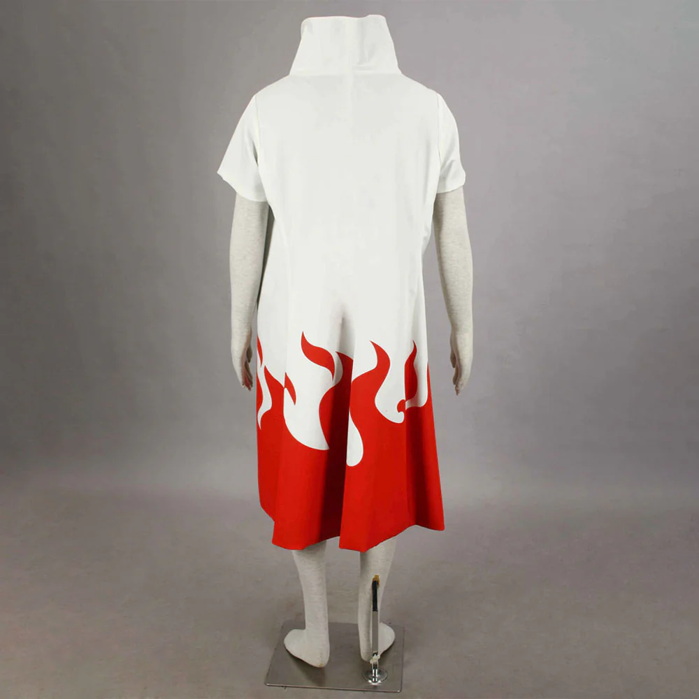 Naruto Costume 4th Hokage Minato Cloak No Back Word Cosplay Robe for Men and Kids - Image 3