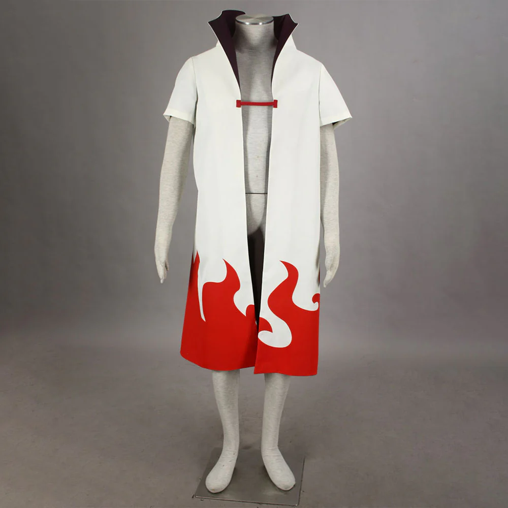 Naruto Costume 4th Hokage Minato Cloak No Back Word Cosplay Robe for Men and Kids - Image 4