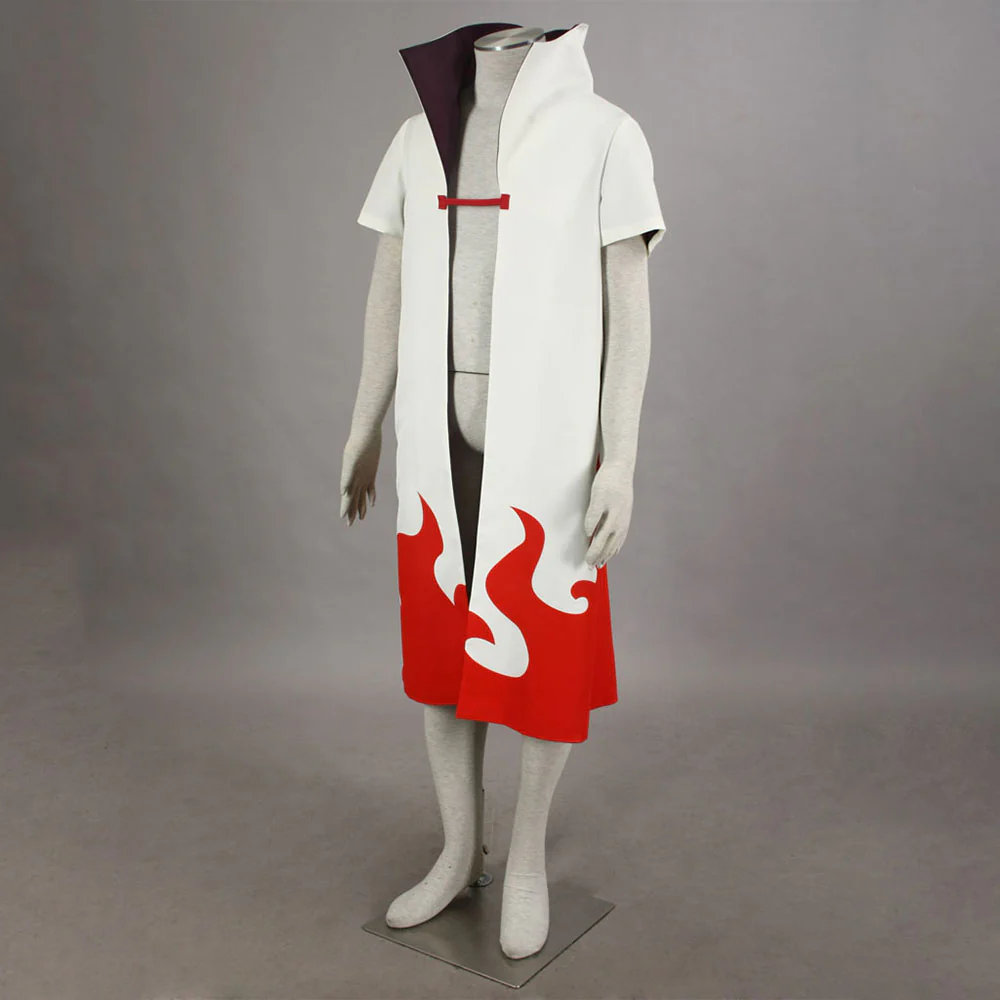 Naruto Costume 4th Hokage Minato Cloak No Back Word Cosplay Robe for Men and Kids - Image 5
