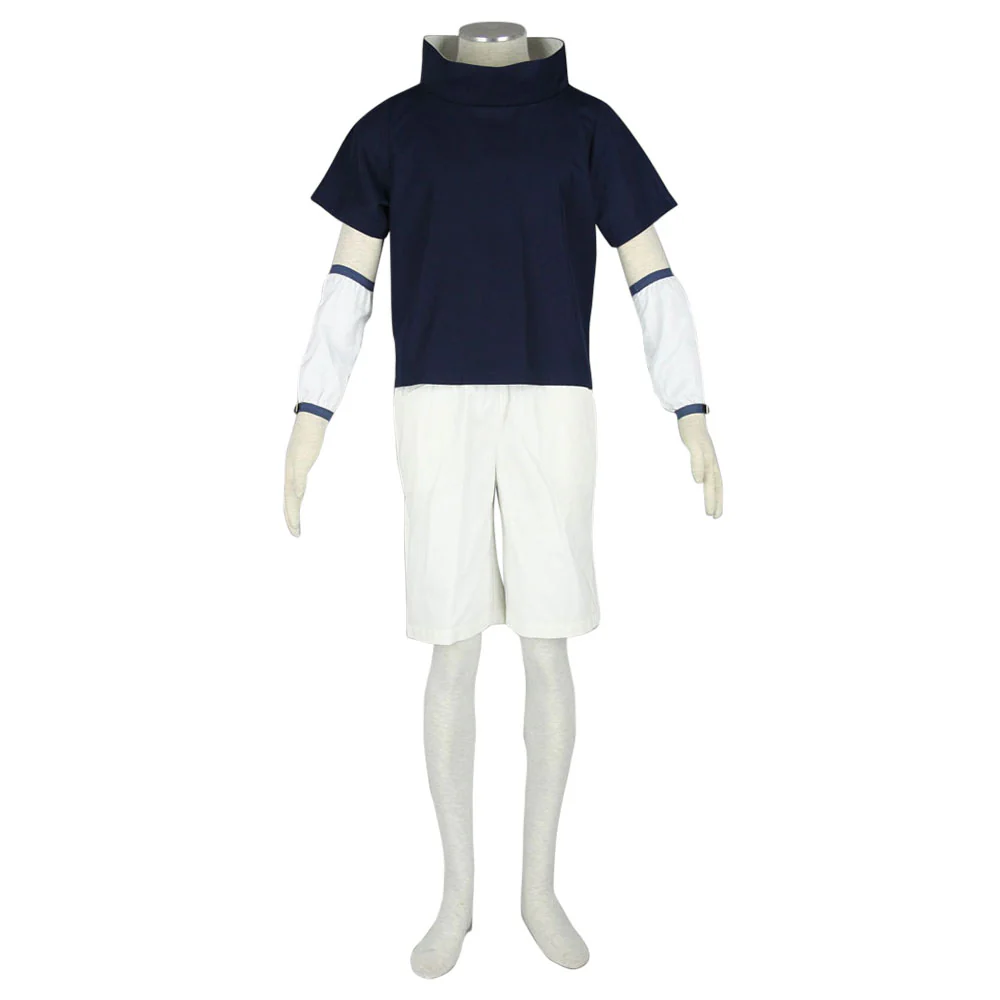 Naruto Costume Childhood Uchiha Sasuke Cosplay full Outfit for Men and Kids - Image 2