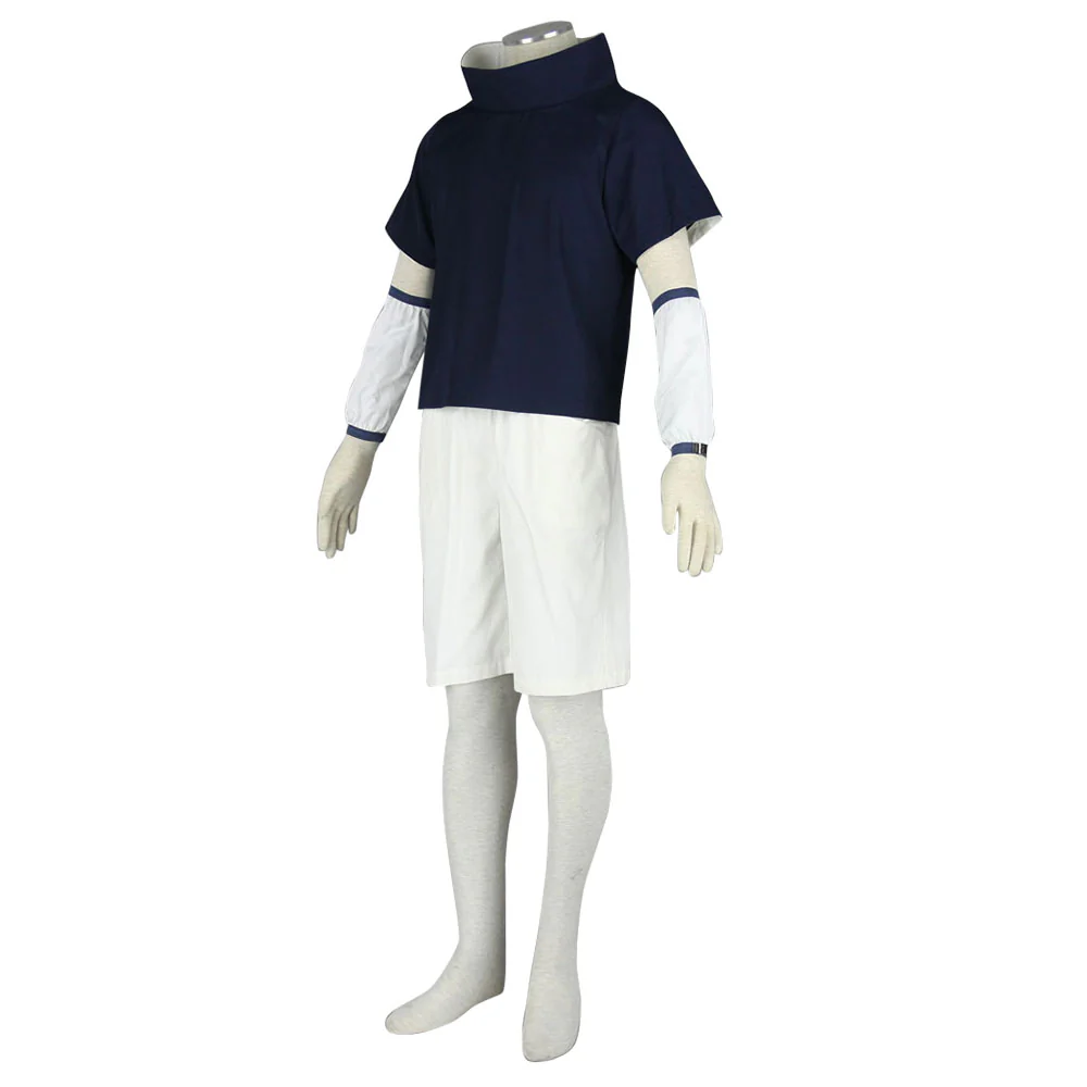 Naruto Costume Childhood Uchiha Sasuke Cosplay full Outfit for Men and Kids - Image 3