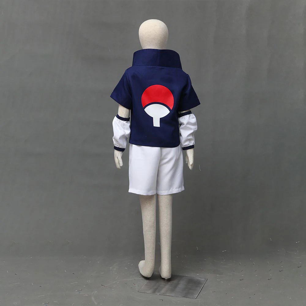 Naruto Costume Childhood Uchiha Sasuke Cosplay full Outfit for Men and Kids - Image 7