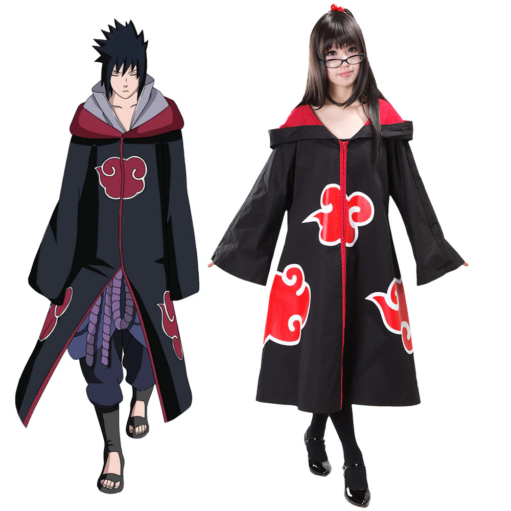 Naruto Costume Eagle Team Embroidery Cloak Sasuke Karin Robe for Men and Kids