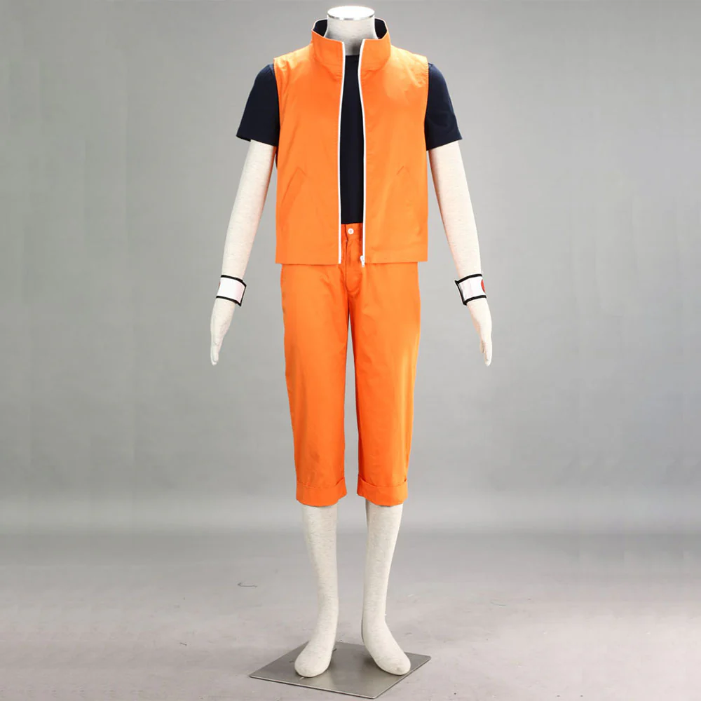 Naruto Costume Find the Four-Leaf Red Clover Naruto Orange Cosplay full Outfit for Men and Kids - Image 3