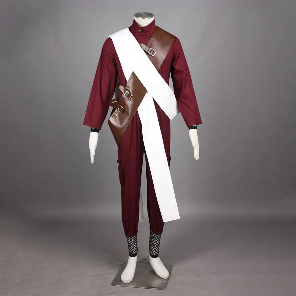 Naruto Costume Gaara Save Sasuke Cosplay full Outfit for Men and Kids - Image 2