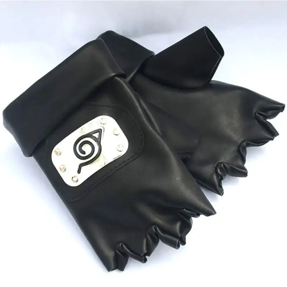 Naruto Costume Kakashi Cosplay Accessories Mask Gloves Kunai Headband - Image 3