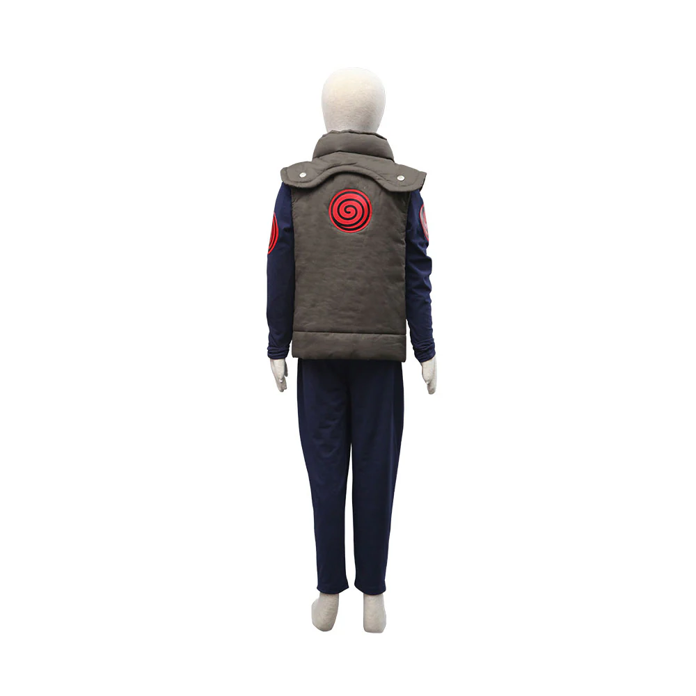 Naruto Costume Konoha Ninja Village Jonin Uniform Kakashi Cosplay Uniform for Men and Kids - Image 4