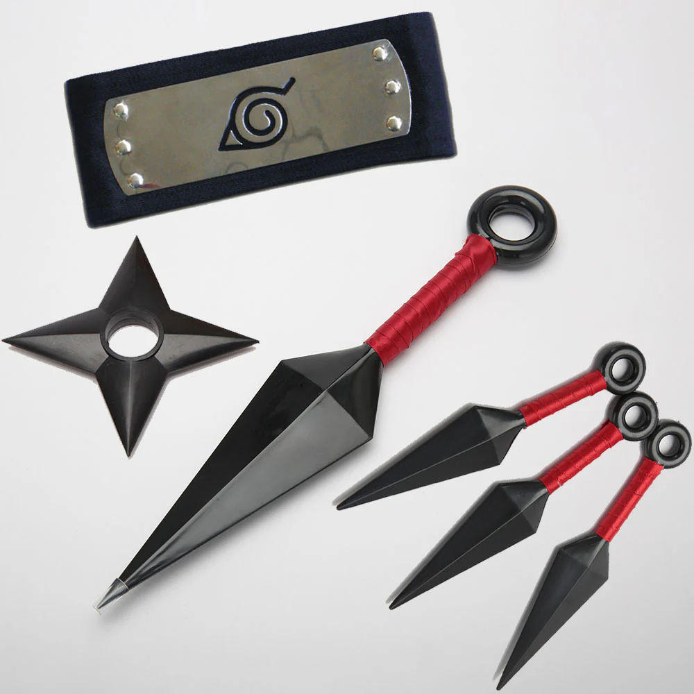 Naruto Costume Konohagakure Ninja Kakashi Naruto Sasuke Cosplay Weapons Accessories
