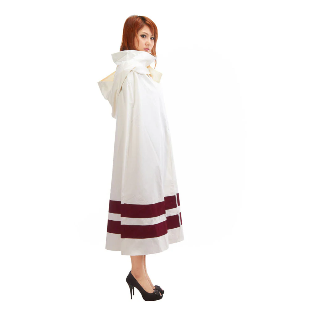 Naruto Costume Konohagakure Ninja Robe White Cloak Cosplay for Adults and Kids - Image 2