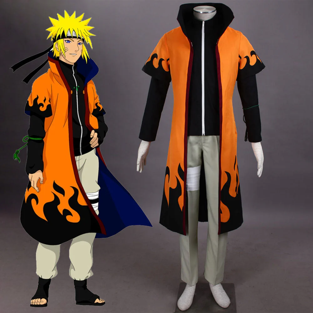 Naruto Costume Naruto Sixth Hokage Cosplay full Outfit for Men and Kids