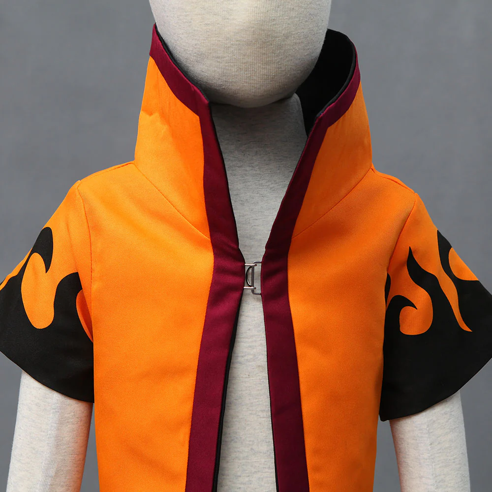 Naruto Costume Uzumake Naruto Sixth Hokage Cosplay Cloak For Men and Kids - Image 9