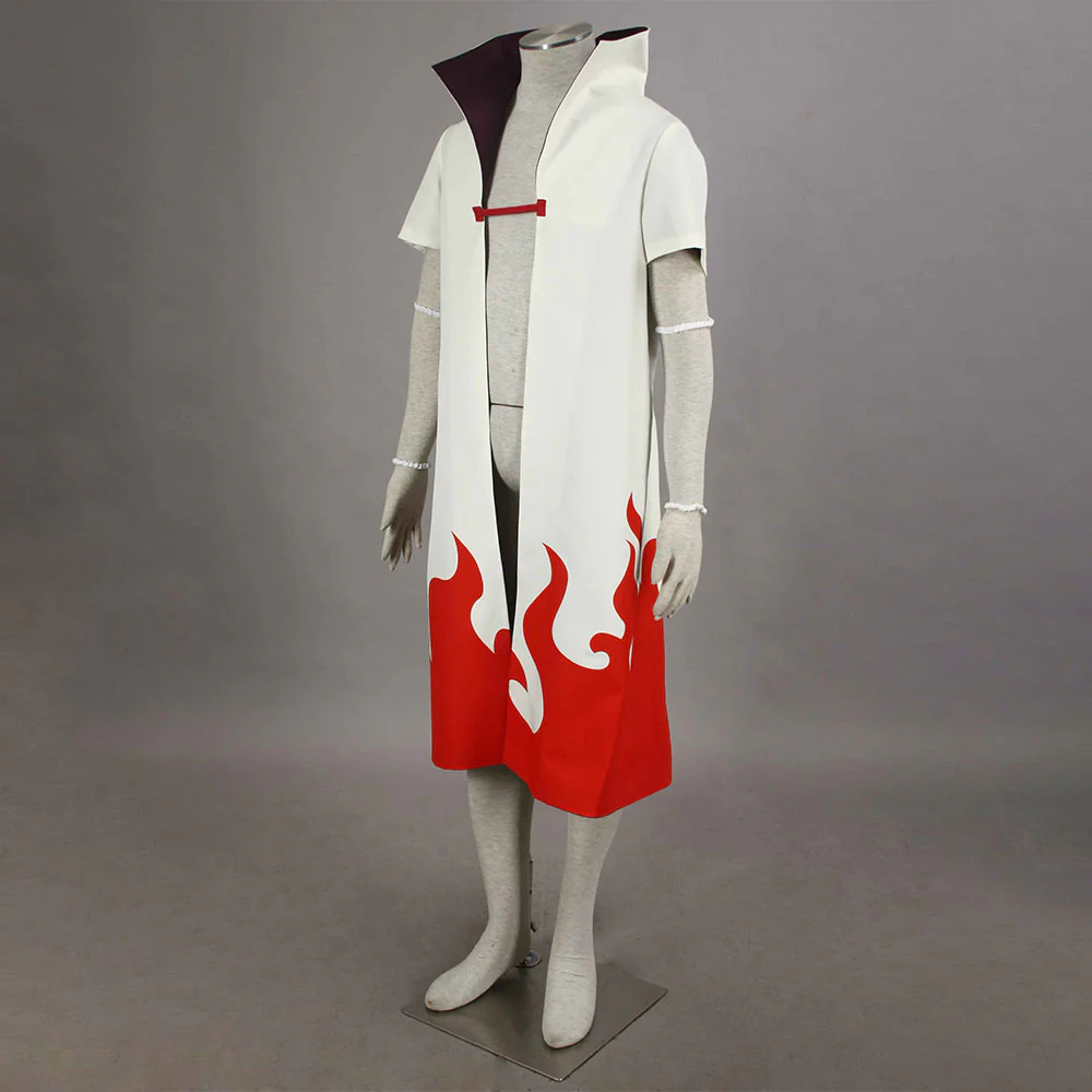 Naruto Shippuden Costume 4th Hokage Minato Cosplay Coat with Headband for Men and Kids - Image 3