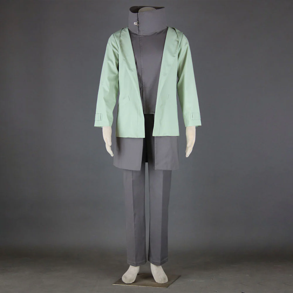 Naruto Shippuden Costume Aburame Shino Cosplay full Outfit with Bag for Men and Kids - Image 2
