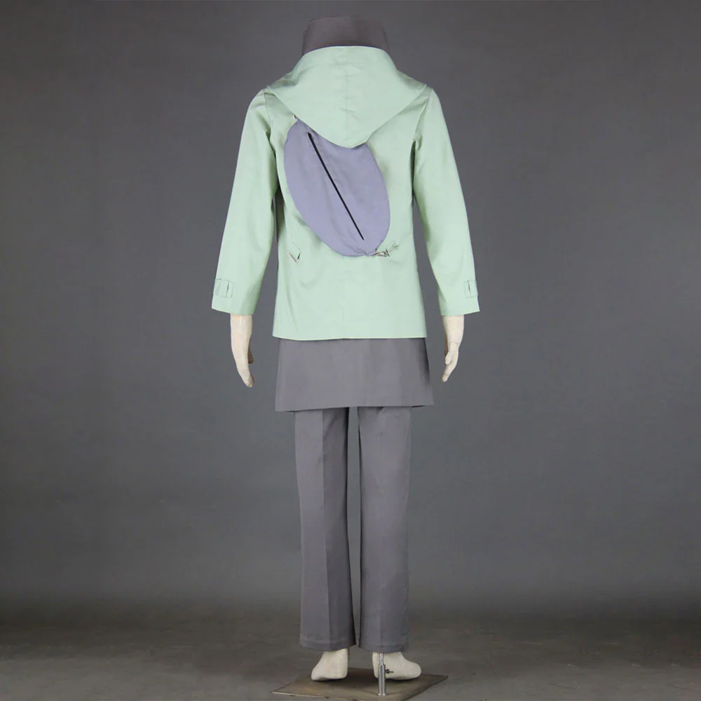 Naruto Shippuden Costume Aburame Shino Cosplay full Outfit with Bag for Men and Kids - Image 4