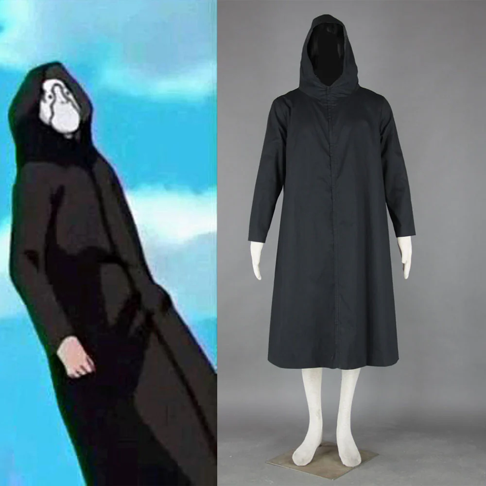 Naruto Shippuden Costume Anbu Cosplay Black Cloak for Men and Kids