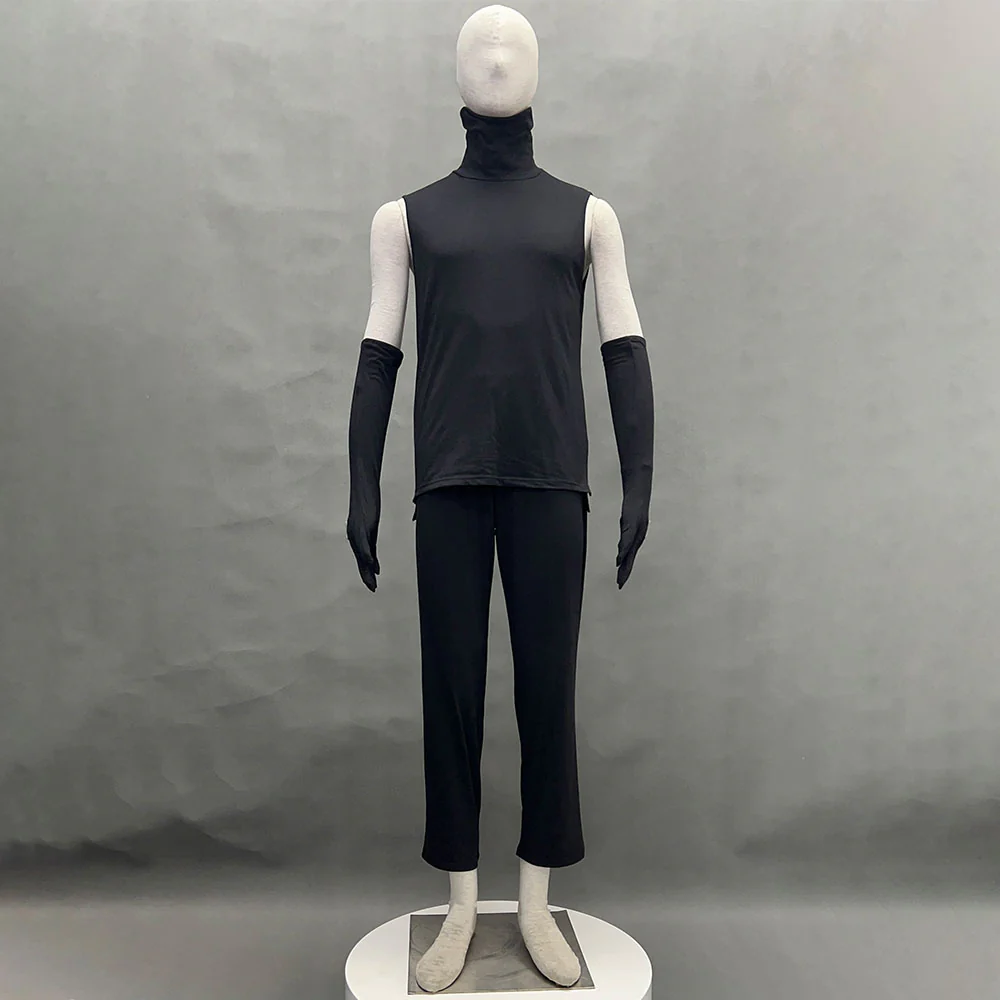 Naruto Shippuden Costume Hatake Kakashi Anbu Cosplay Mask Shirt Gray full Outfits with Accessories - Image 13