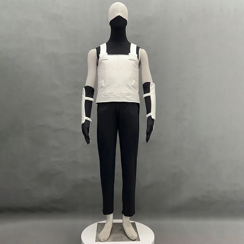 Naruto Shippuden Costume Hatake Kakashi Anbu Cosplay Mask Shirt White full Outfits with Accessories - Image 2