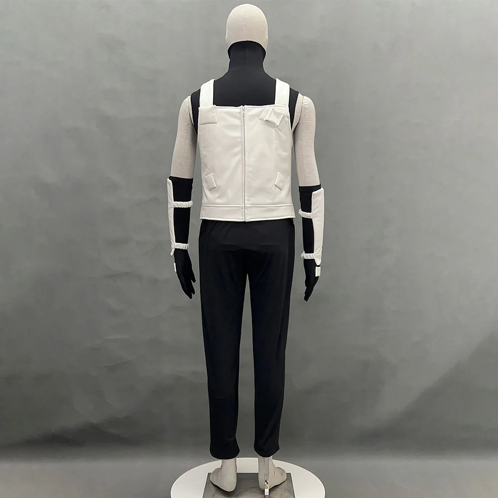 Naruto Shippuden Costume Hatake Kakashi Anbu Cosplay Mask Shirt White full Outfits with Accessories - Image 4