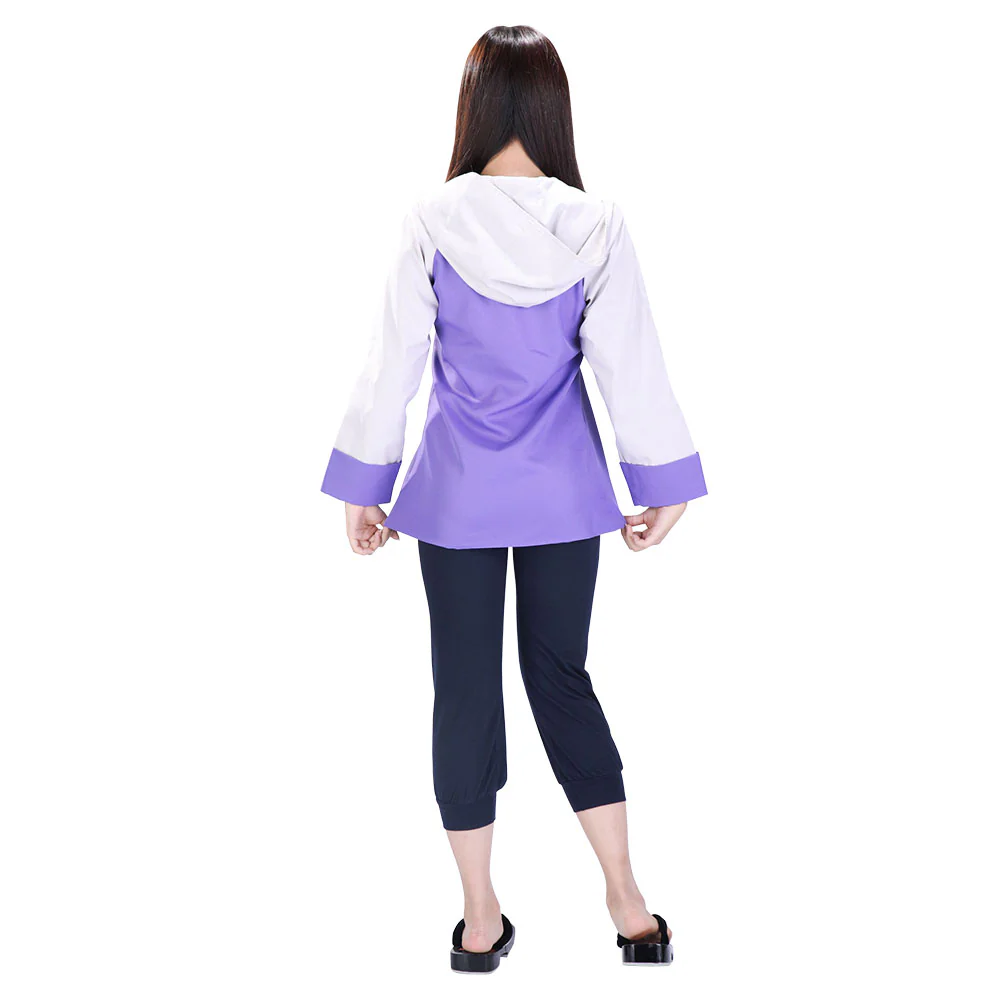 Naruto Shippuden Costume Hyuuga Hinata Cosplay full Outfit for Women and Kids - Image 8