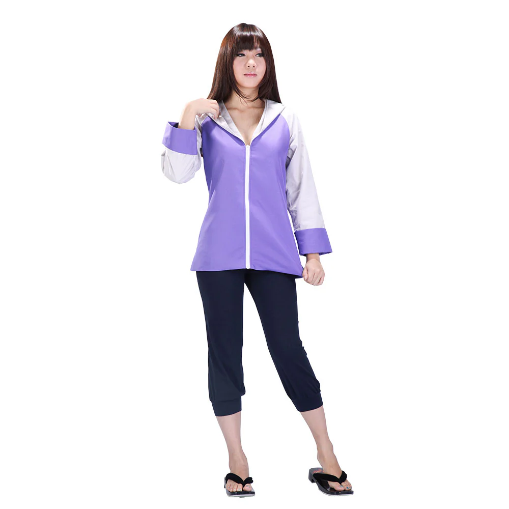 Naruto Shippuden Costume Hyuuga Hinata Cosplay full Outfit for Women and Kids - Image 9