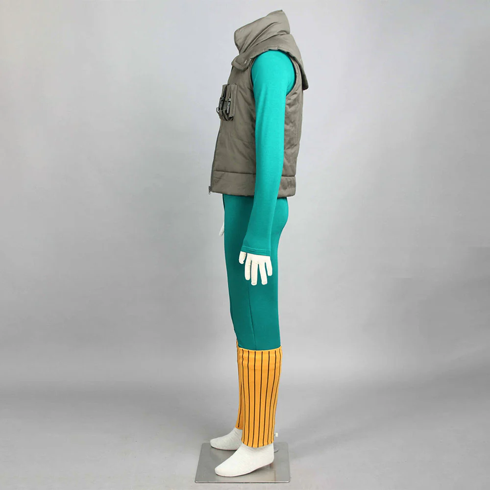 Naruto Shippuden Costume Might Guy Green Cosplay full Outfit for Men and Kids - Image 6