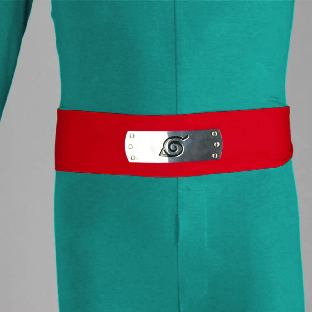 Naruto Shippuden Costume Might Guy Green Cosplay full Outfit for Men and Kids - Image 9