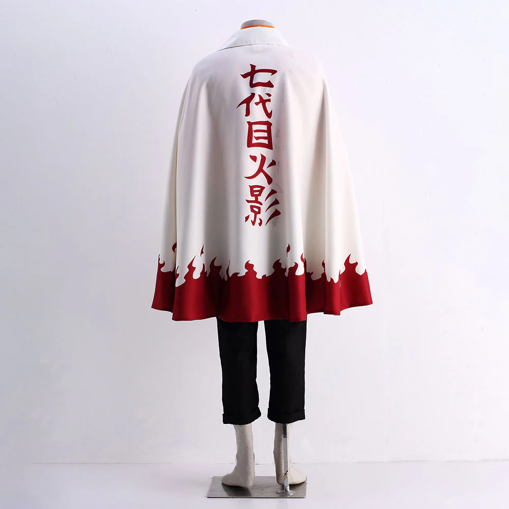 Naruto Shippuden Costume Naruto 7th Hokage Cosplay Cloak for Men and Kids - Image 5