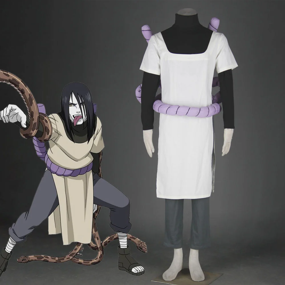 Naruto Shippuden Costume Orochimaru Cosplay full Outfit for Men and Kids