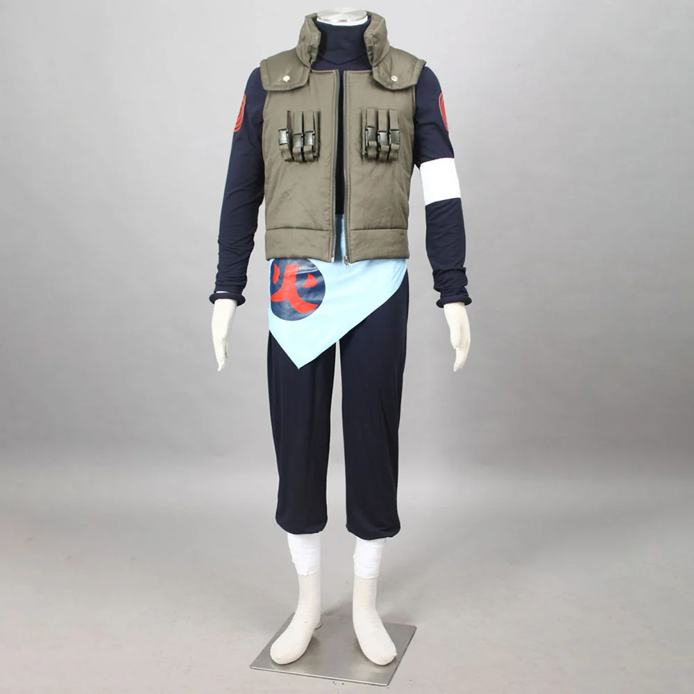 Naruto Shippuden Costume Sarutobi Asuma Cosplay full Outfit for Men and Kids - Image 3