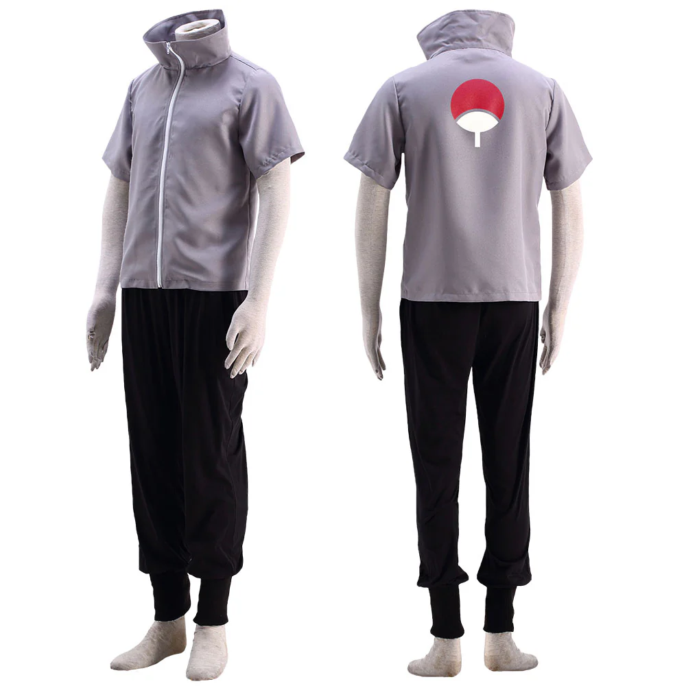 Naruto Shippuden Costume Uchiha Sasuke Cosplay full Outfit for Men and Kids - Image 7