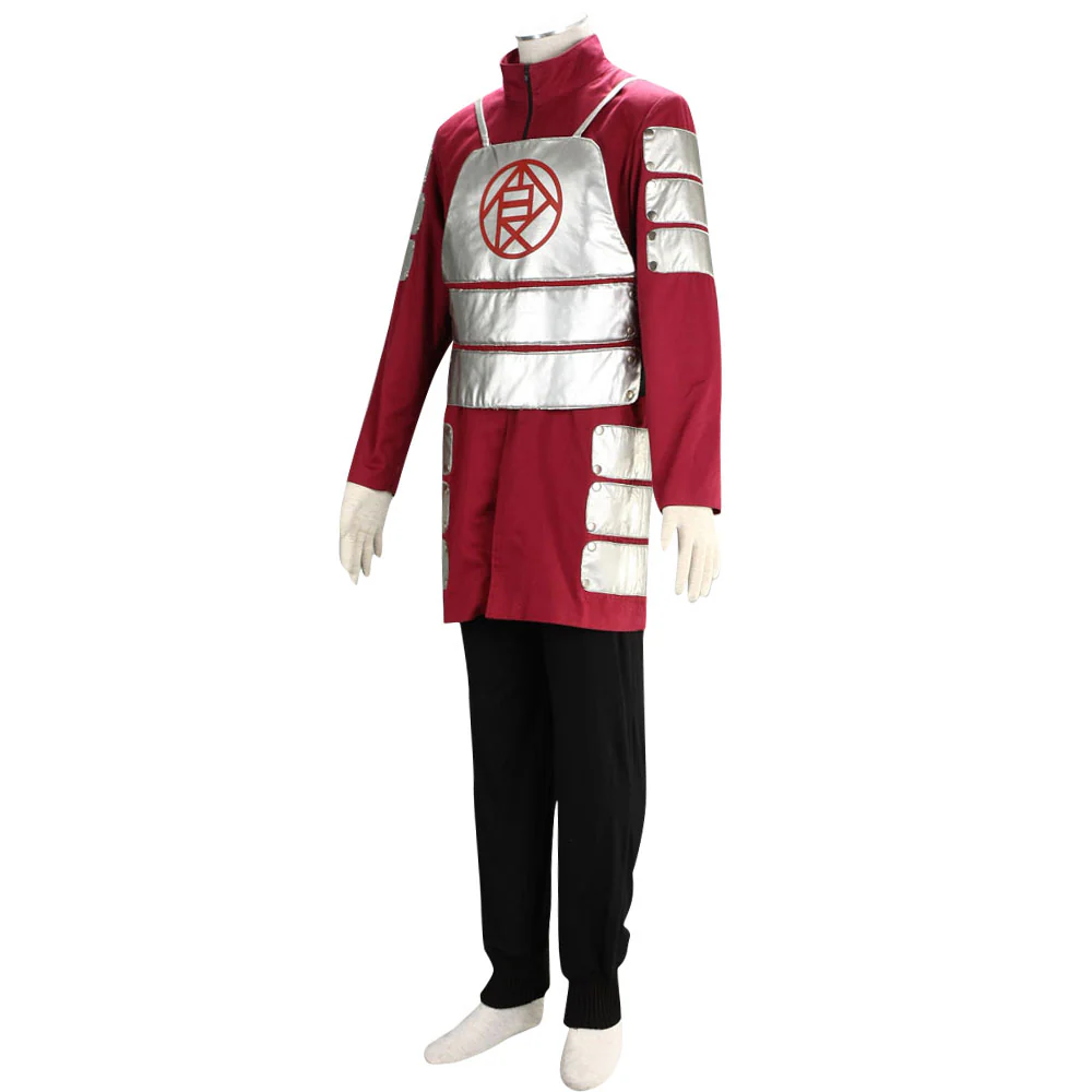 Naruto Shippuuden Costume Akimichi Chouji Red Cosplay full Outfit for Men and Kids - Image 3