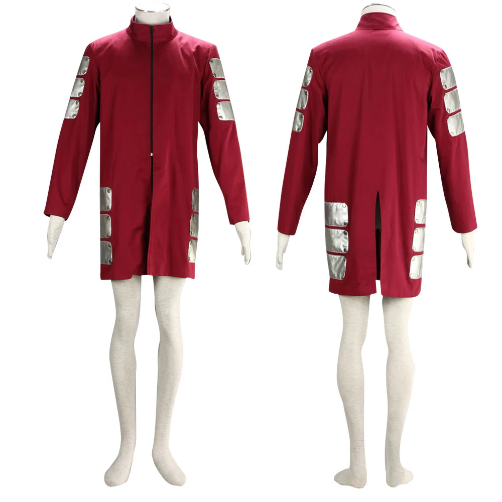 Naruto Shippuuden Costume Akimichi Chouji Red Cosplay full Outfit for Men and Kids - Image 6