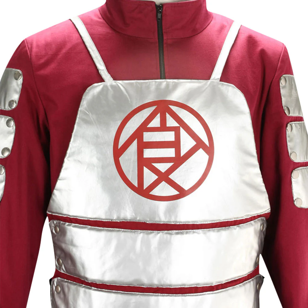 Naruto Shippuuden Costume Akimichi Chouji Red Cosplay full Outfit for Men and Kids - Image 7