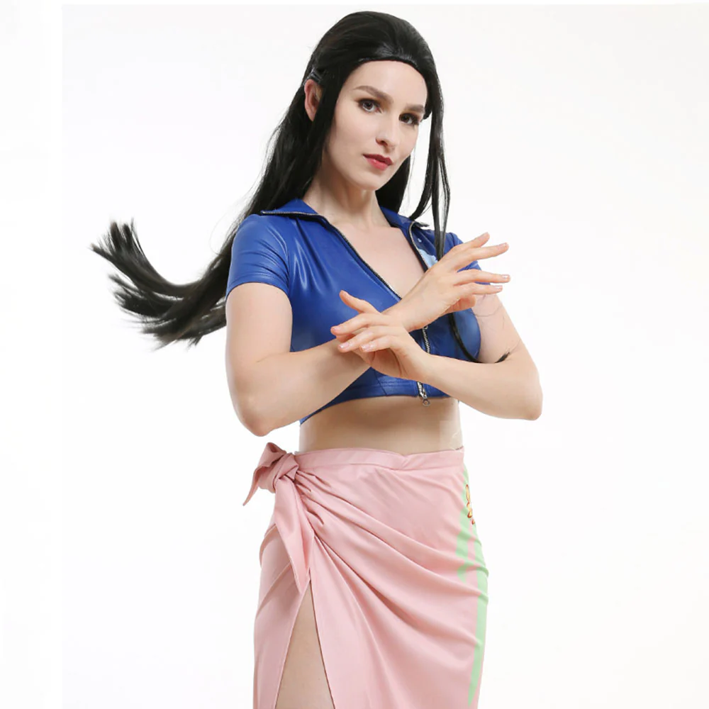 One Piece Costume Nico Robin Top and Floral Pattern Wrap Skirt Cosplay Outfit for Women - Image 5