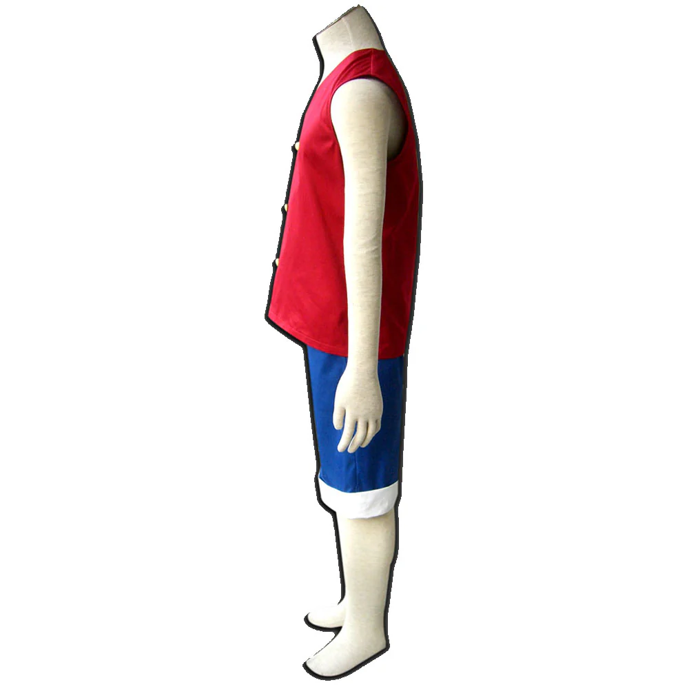 One Piece Costumes Monkey D Luffy Cosplay With Hat For Men and Kids - Image 5